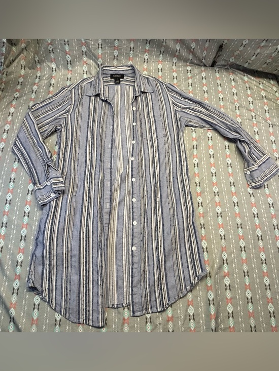 Karen Kane Dresses & Skirts - 🍄Karen Kane Blue Vertical Stripe Button-Down
